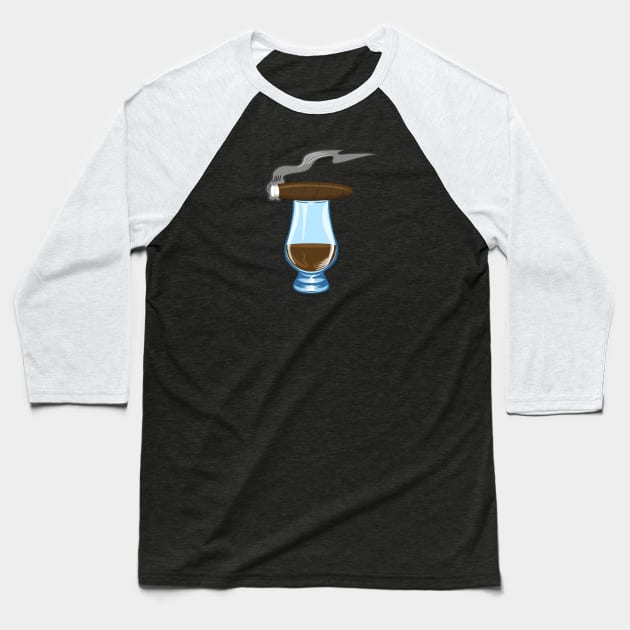 Whisky & cigars Baseball T-Shirt by blakely737